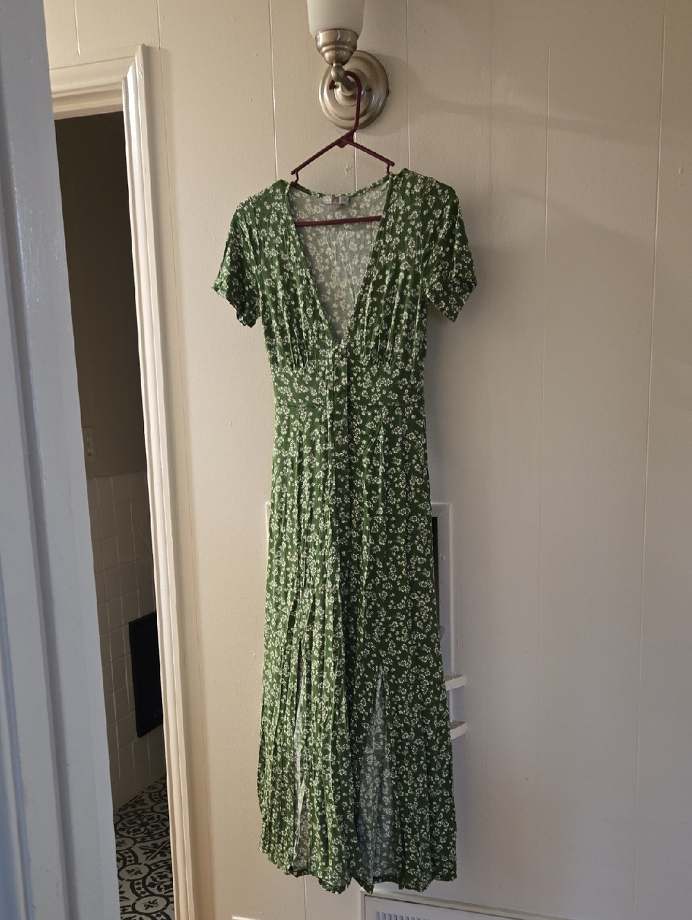 Green Floral Maxi Dress